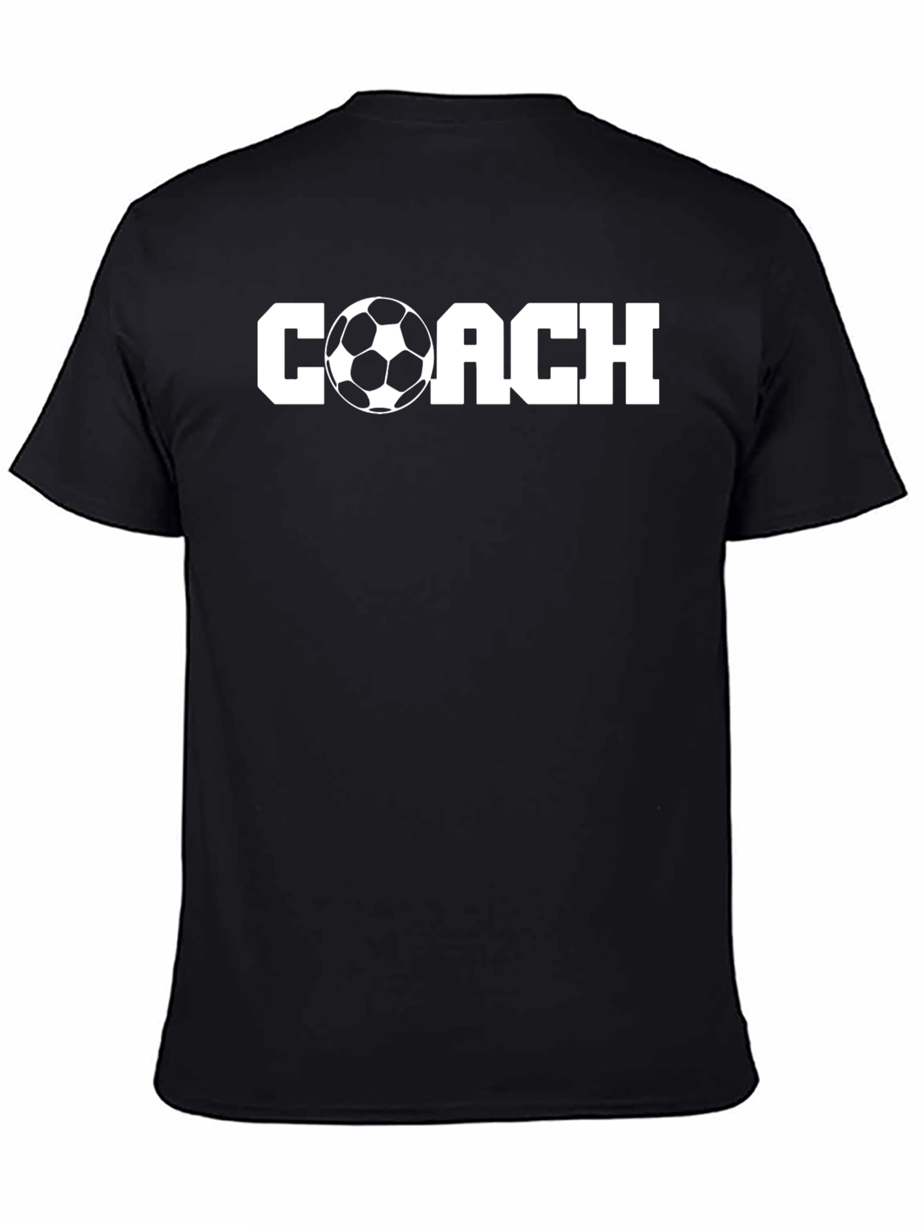 Soccer Coach T-Shirt - Black Soccer Ball Tee