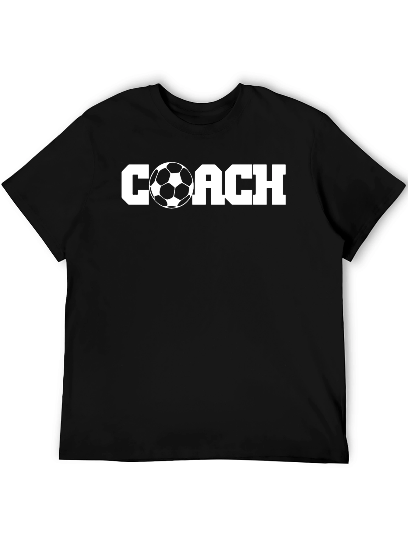 Soccer Coach T-Shirt - Black Soccer Ball Tee