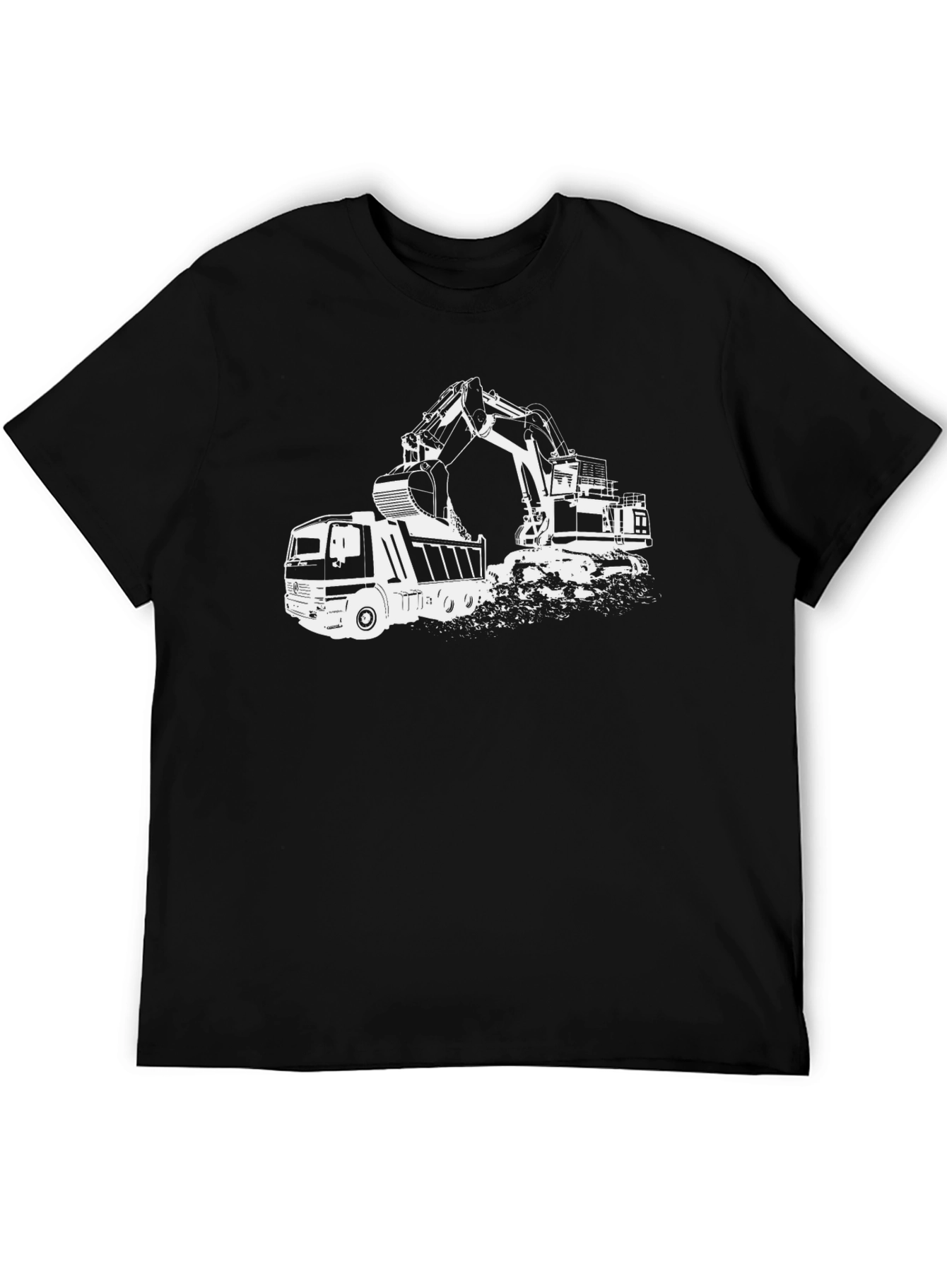 Construction Vehicle Graphic Tee - Black