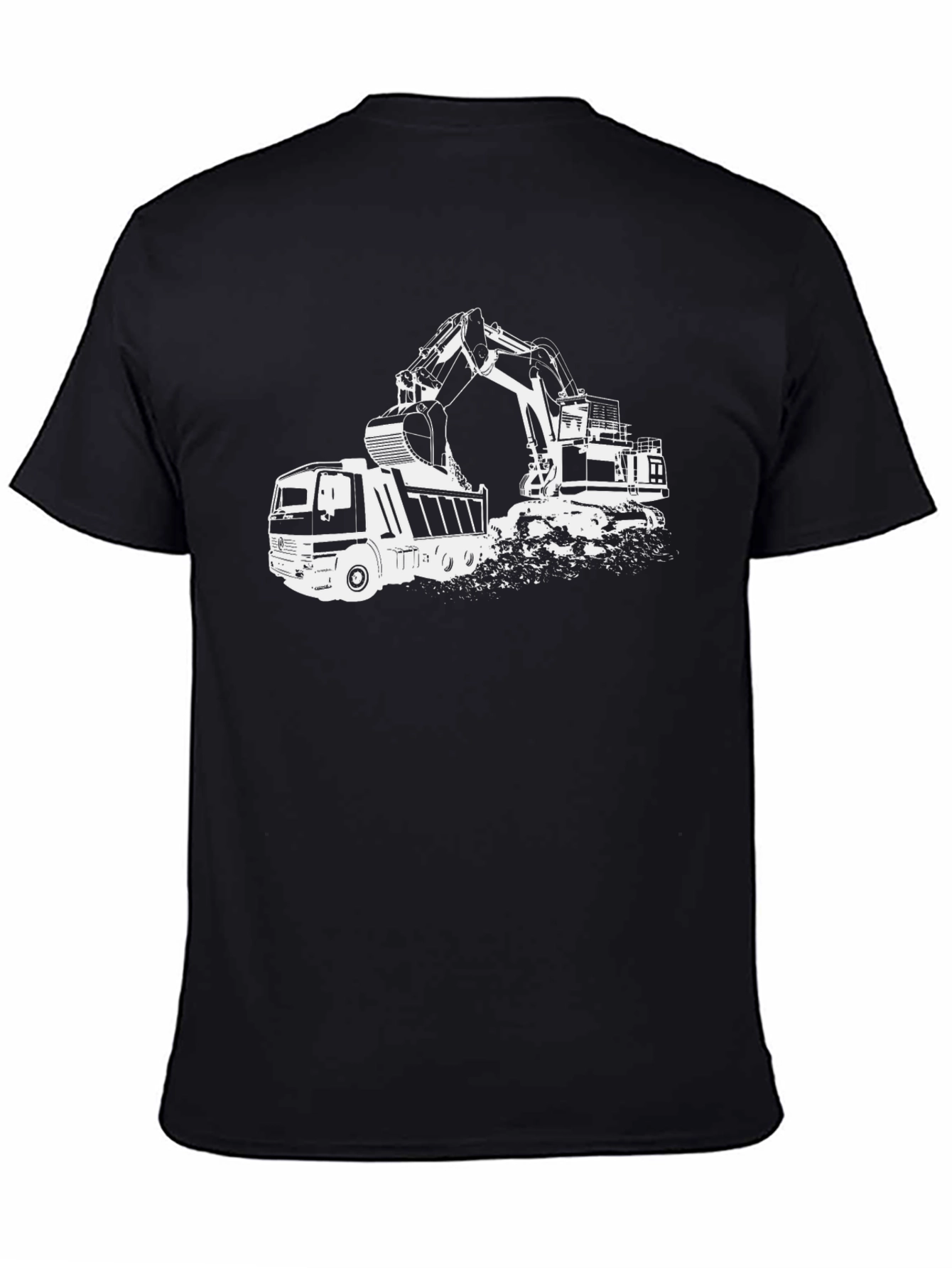 Construction Vehicle Graphic Tee - Black