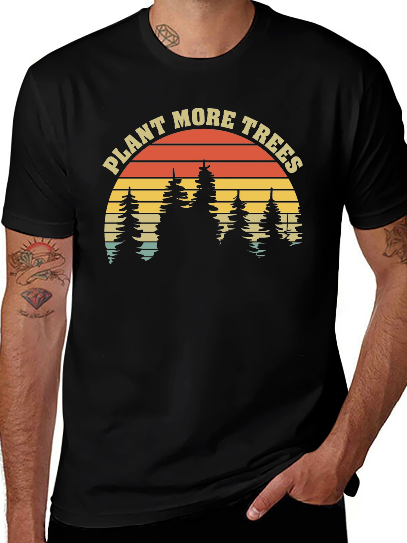 Plant More Trees Graphic Tee - Eco-Friendly Shirt