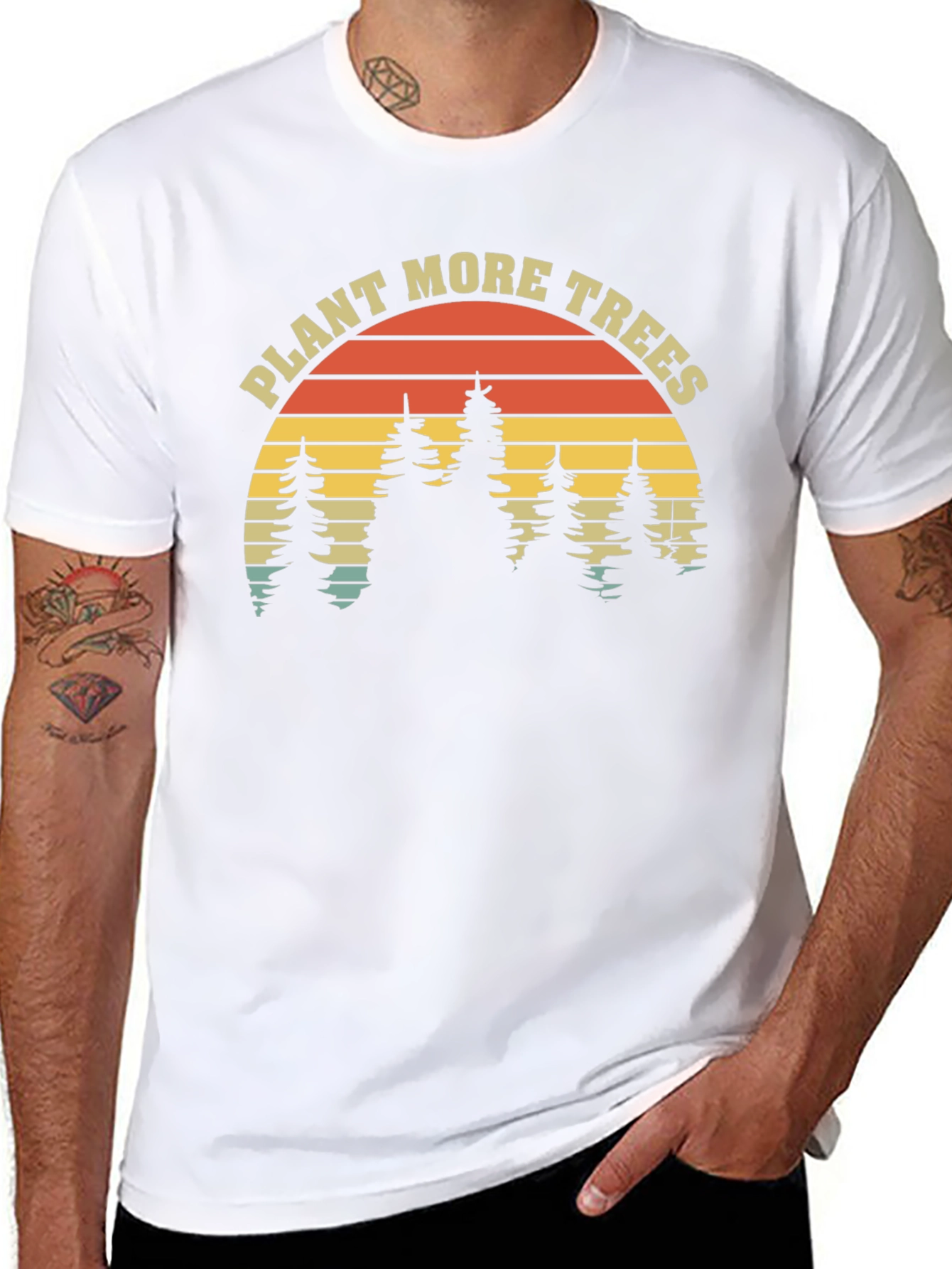 Plant More Trees Graphic Tee - Eco-Friendly Shirt