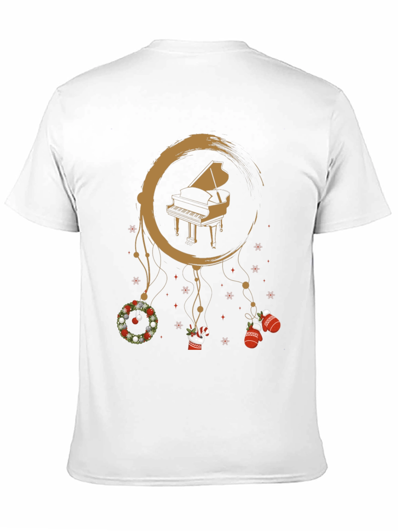 Christmas Piano Dreamcatcher T-Shirt