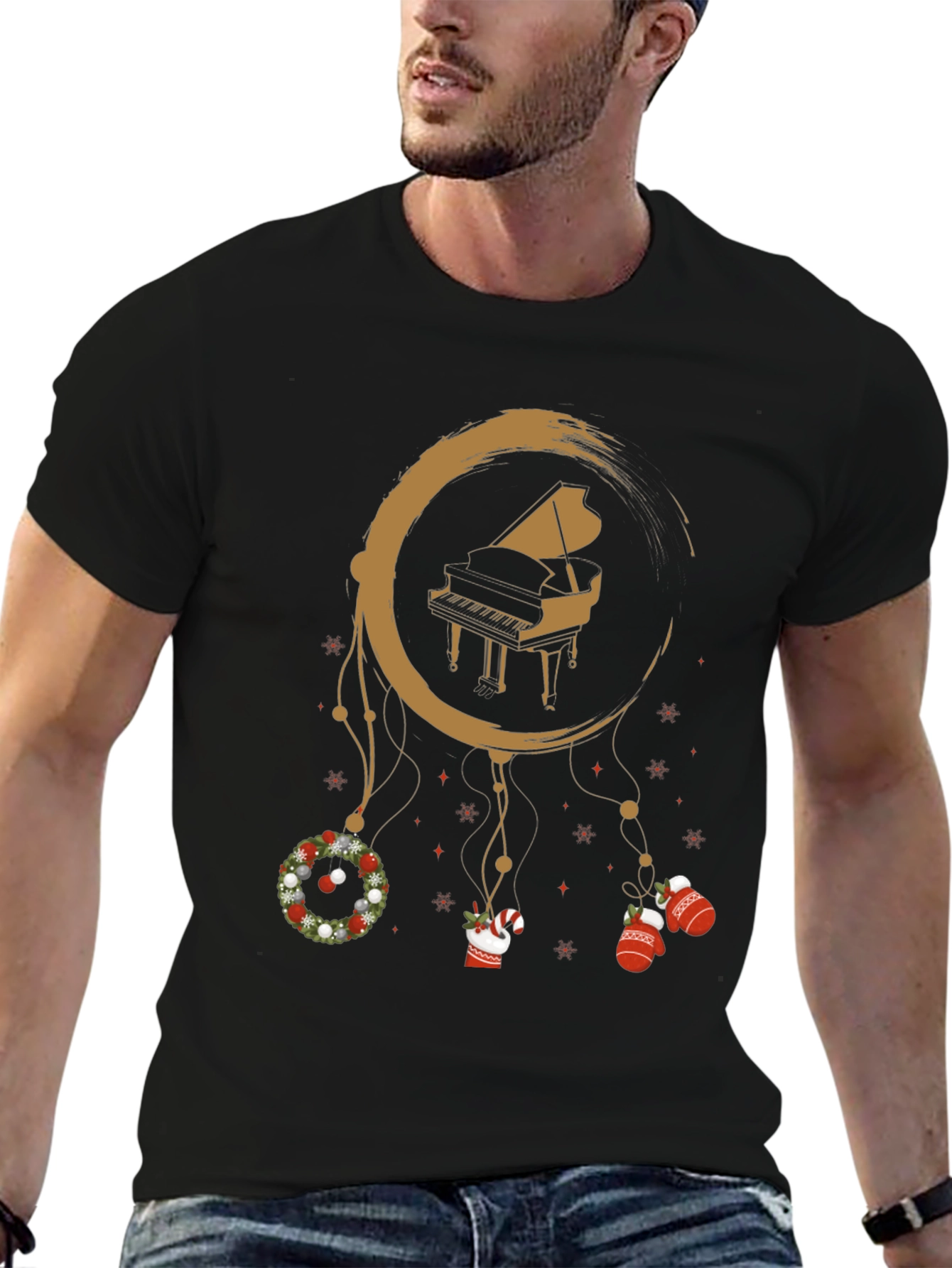 Christmas Piano Dreamcatcher T-Shirt