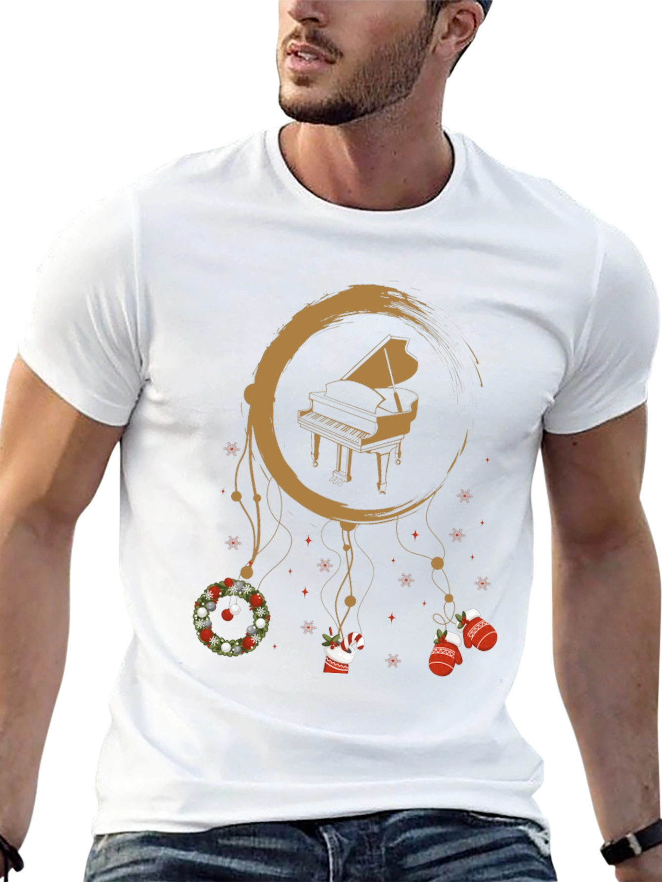 Christmas Piano Dreamcatcher T-Shirt