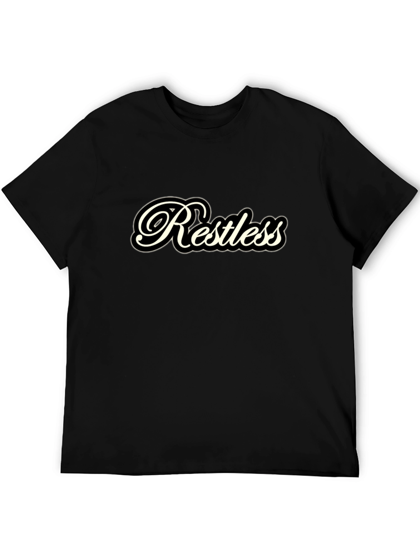 Restless Black T-Shirt: Casual Comfort