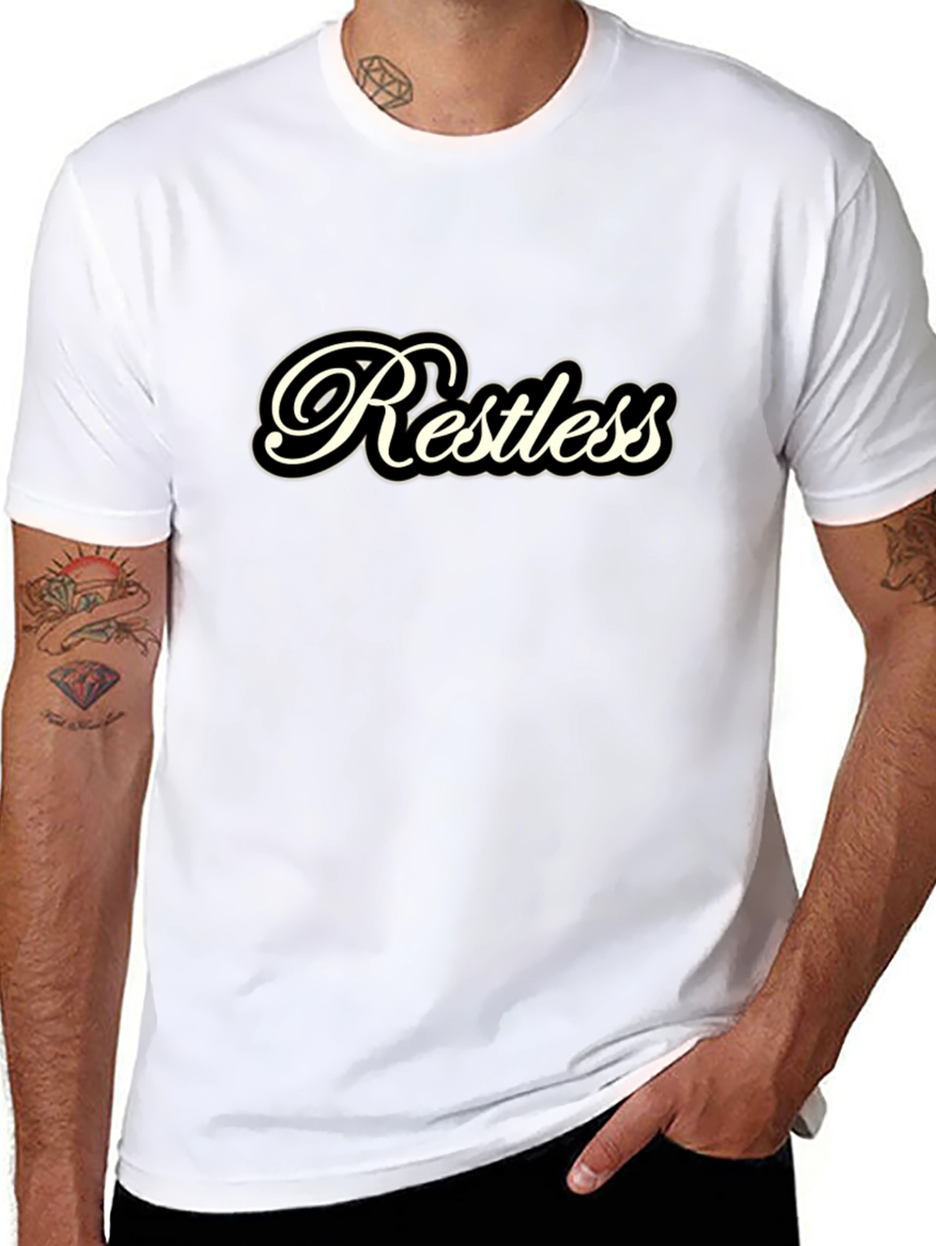 Restless Black T-Shirt: Casual Comfort