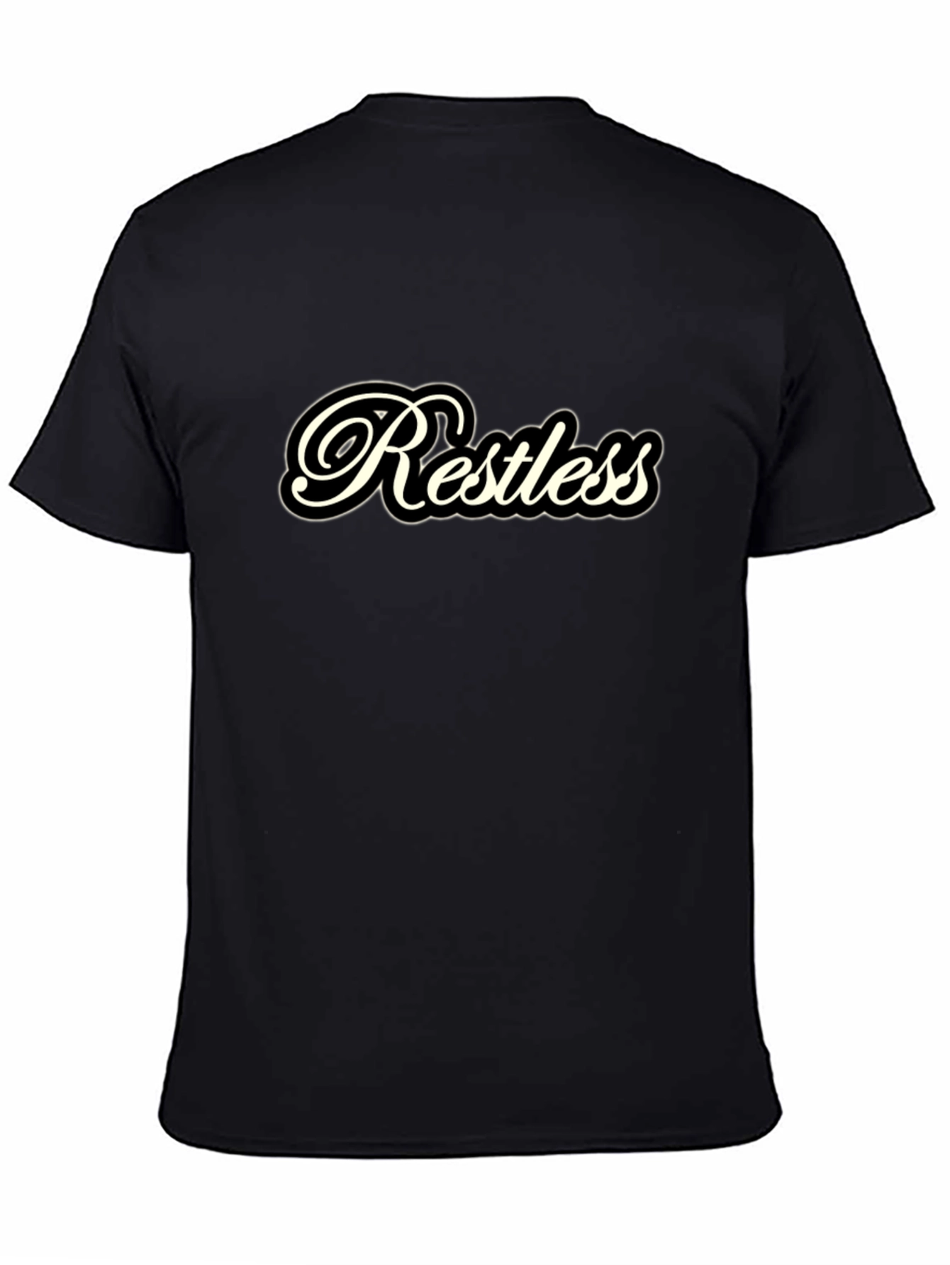 Restless Black T-Shirt: Casual Comfort