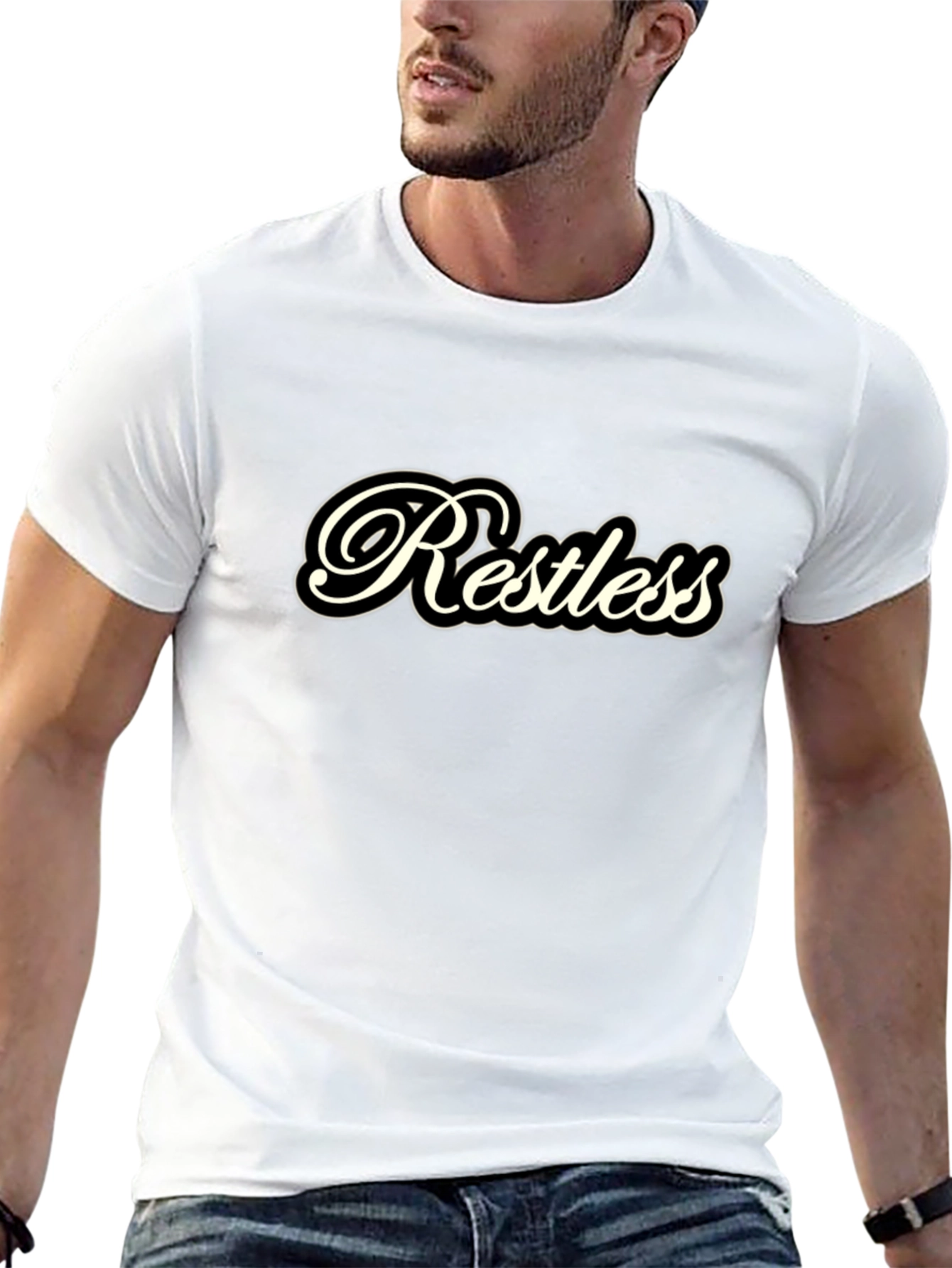 Restless Black T-Shirt: Casual Comfort