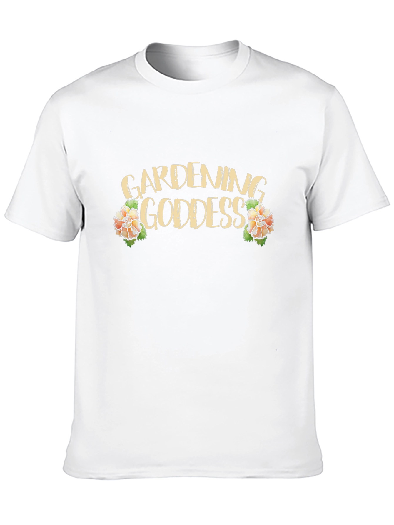 Gardening Goddess Graphic Tee - Black Cotton T-Shirt