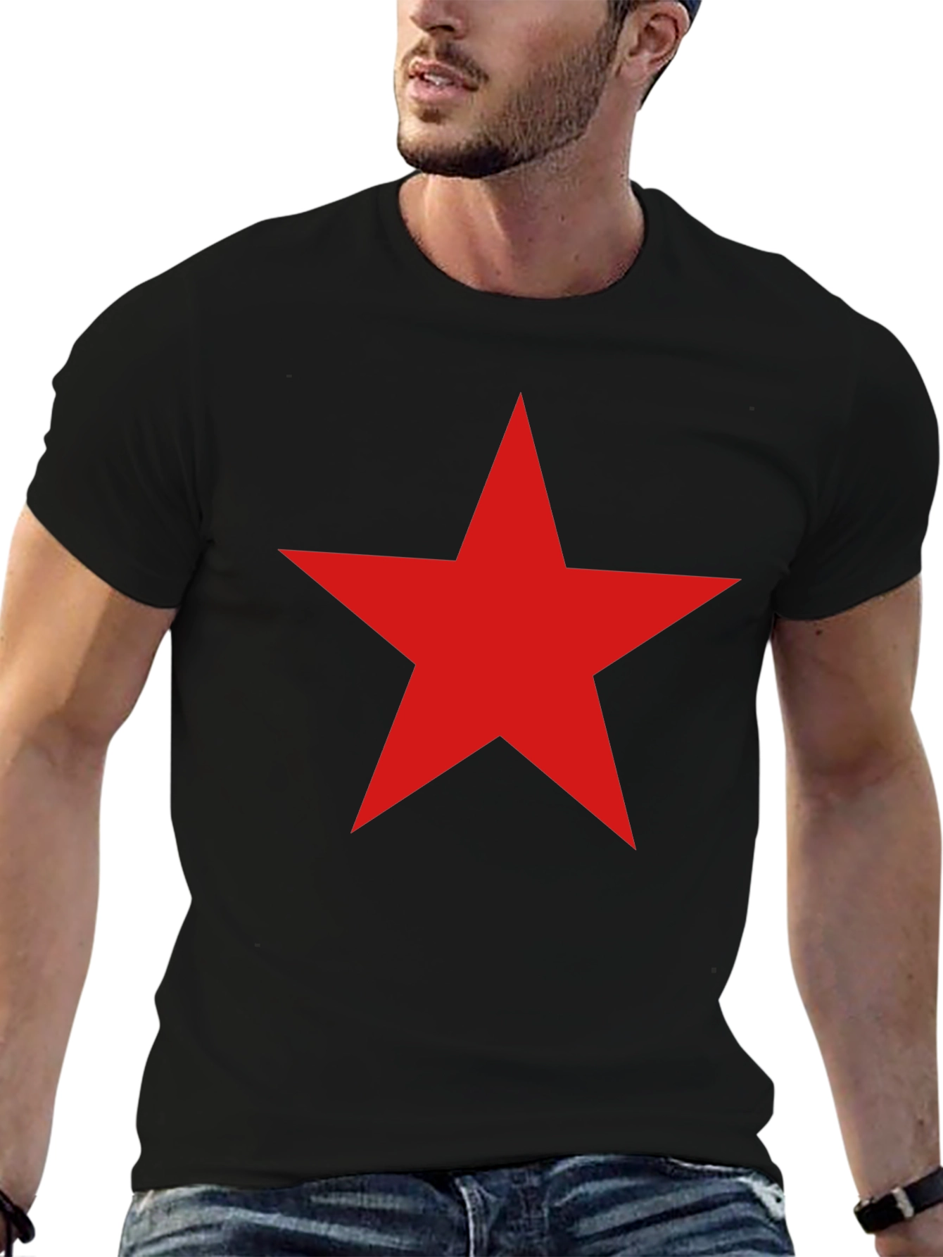 Red Star Graphic T-Shirt - Casual Wear