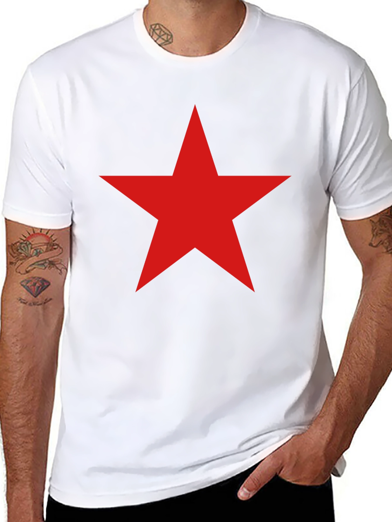 Red Star Graphic T-Shirt - Casual Wear