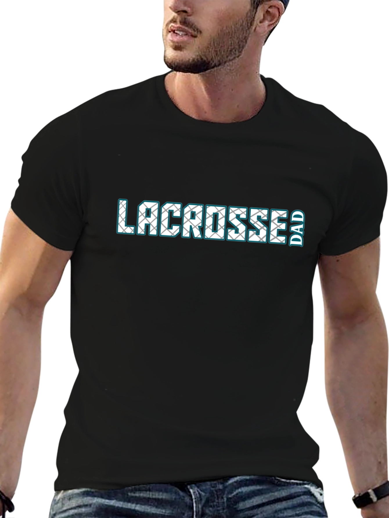 Lacrosse Dad Black Graphic Tee