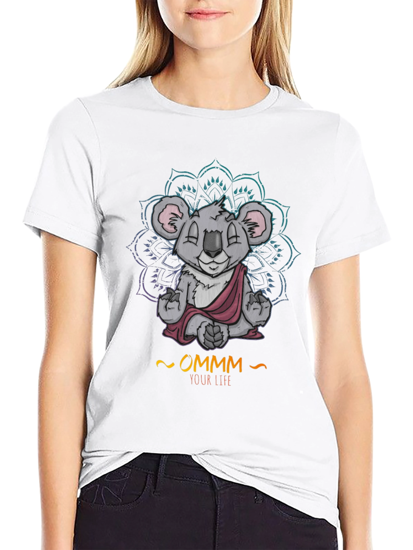 Zen Koala Ommm T-Shirt - Meditating Animal Tee