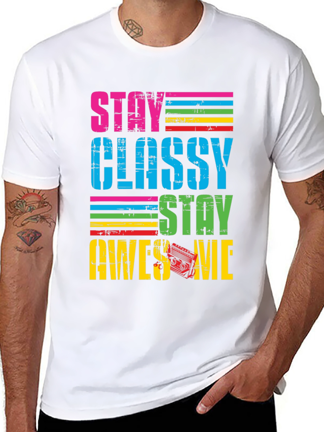Stay Classy Awesome Retro T-Shirt