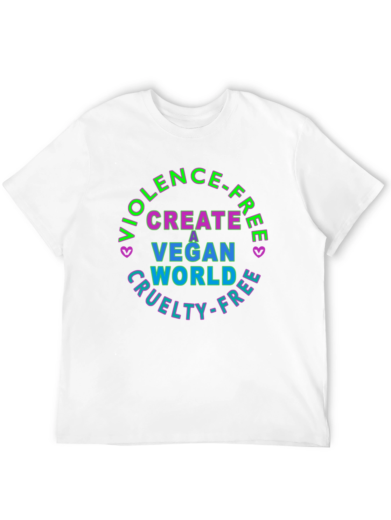Vegan World T-Shirt - Cruelty Free Violence Free