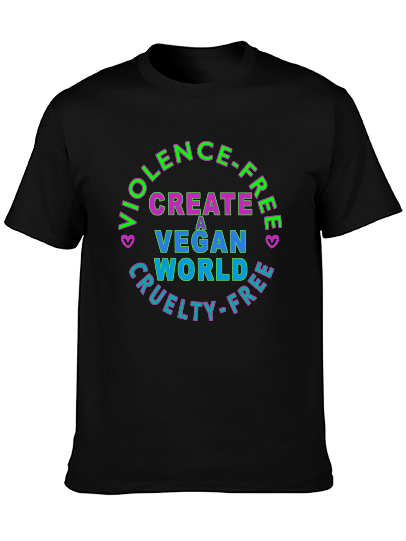Vegan World T-Shirt - Cruelty Free Violence Free