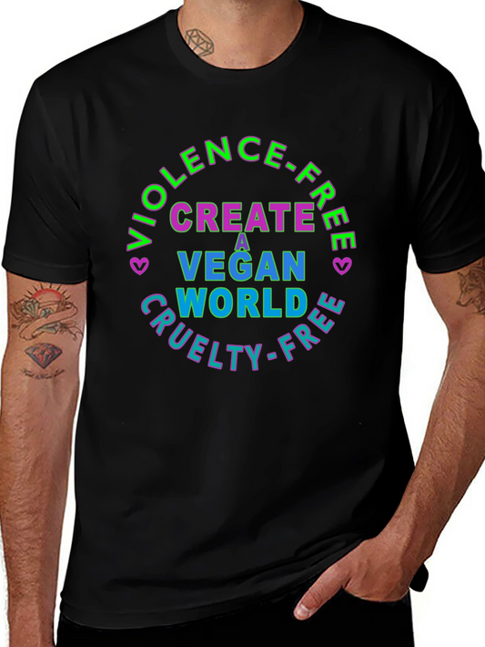 Vegan World T-Shirt - Cruelty Free Violence Free