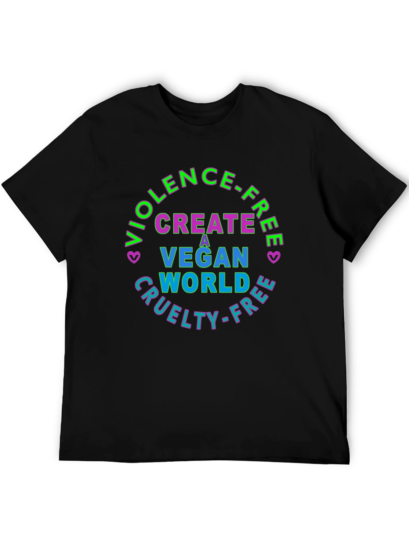 Vegan World T-Shirt - Cruelty Free Violence Free