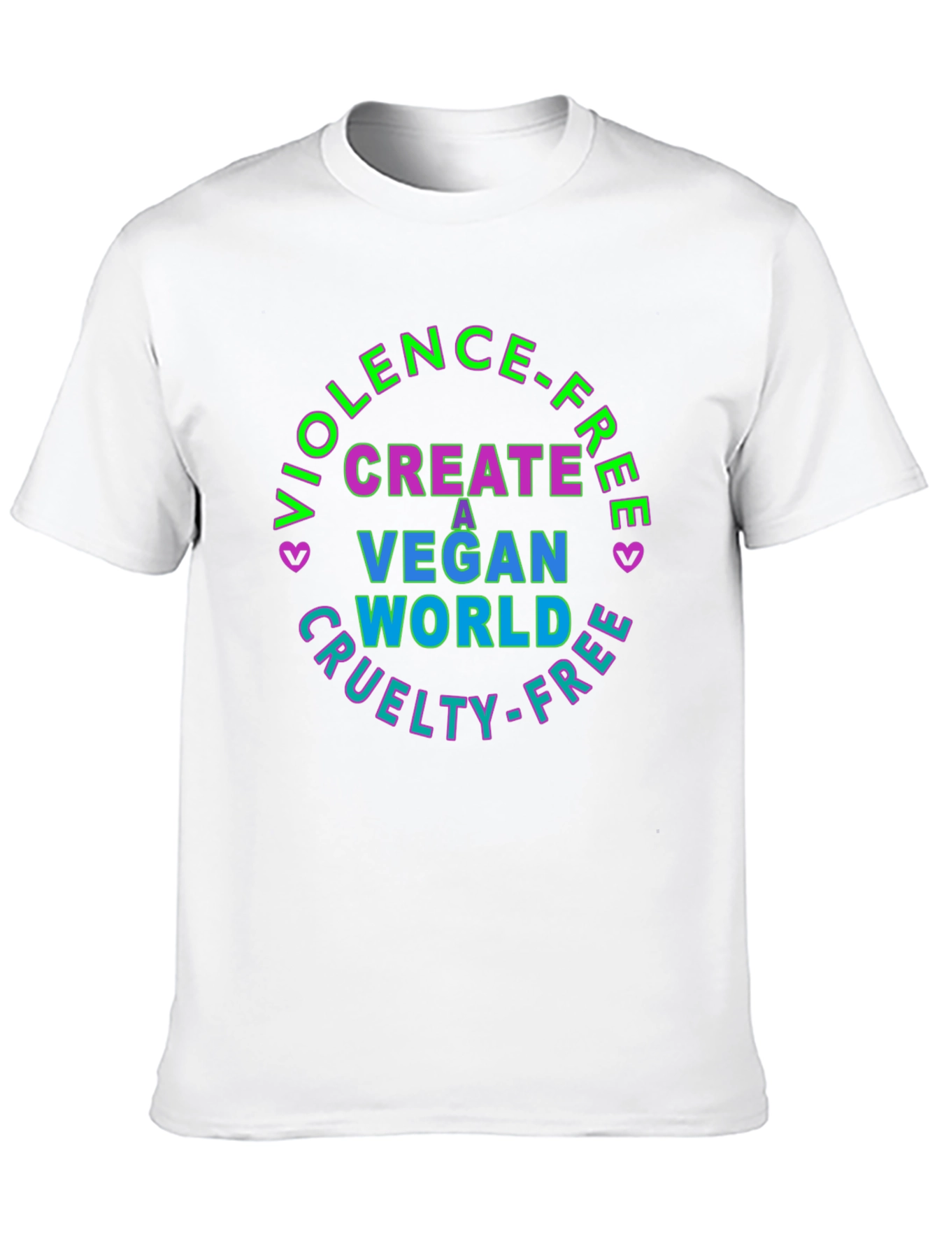 Vegan World T-Shirt - Cruelty Free Violence Free