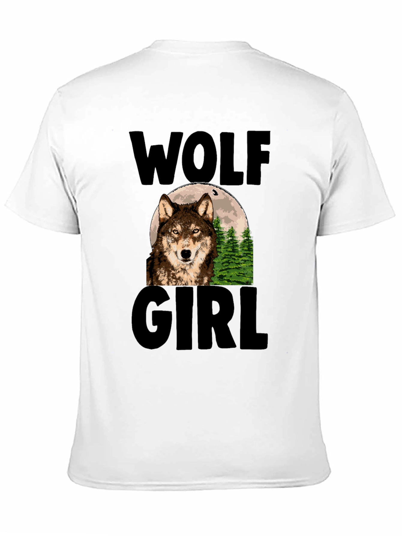 Wolf Girl Graphic Print T-Shirt