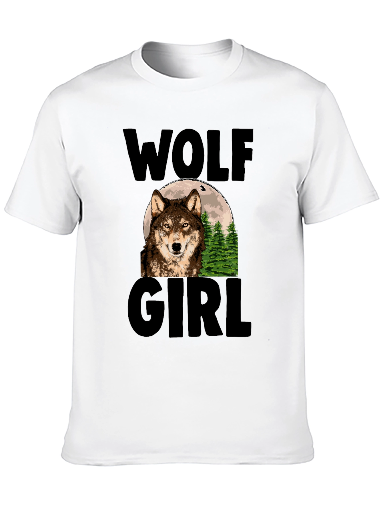 Wolf Girl Graphic Print T-Shirt