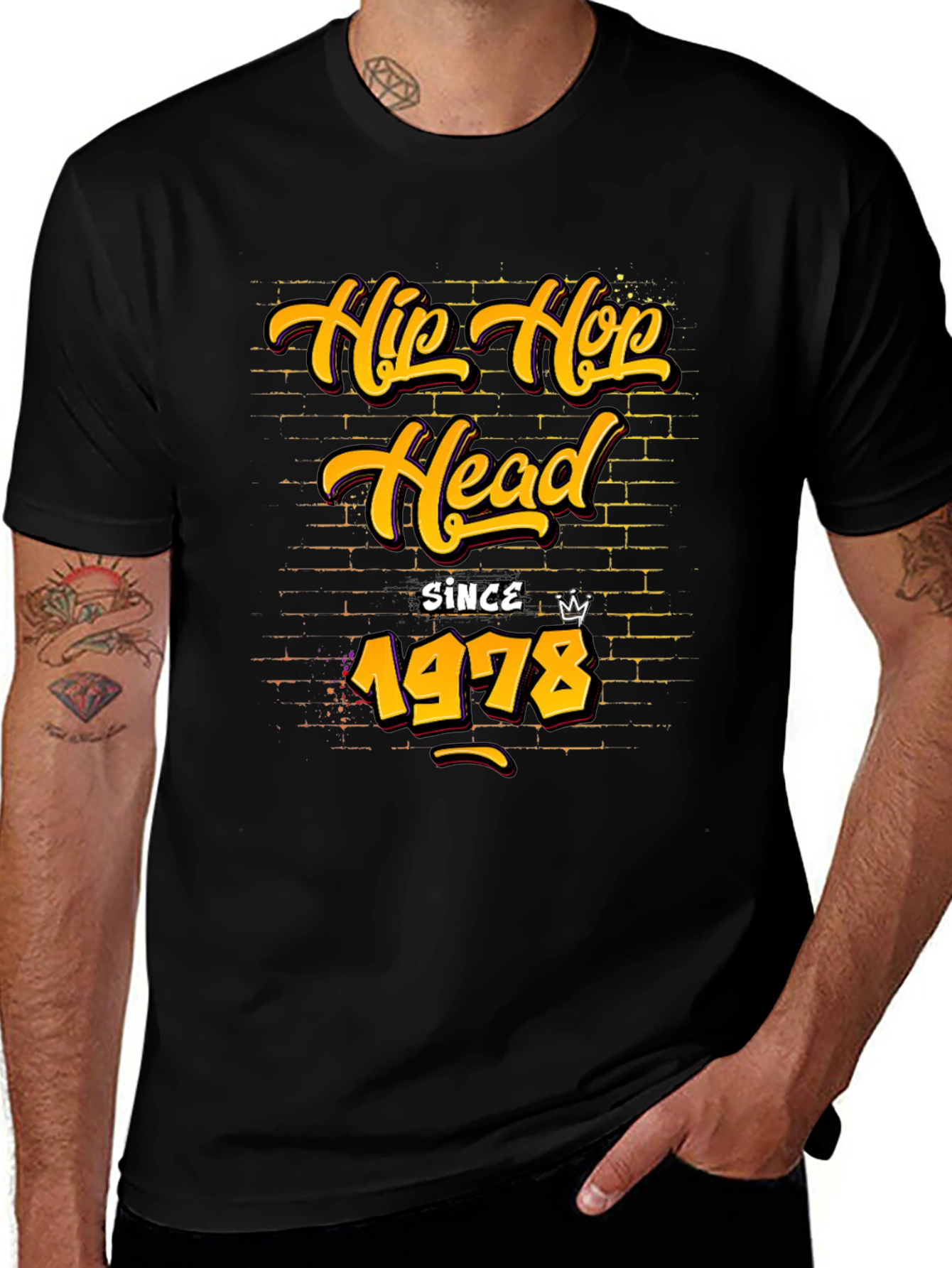 Hip Hop Head Since 1978 Black T-Shirt
