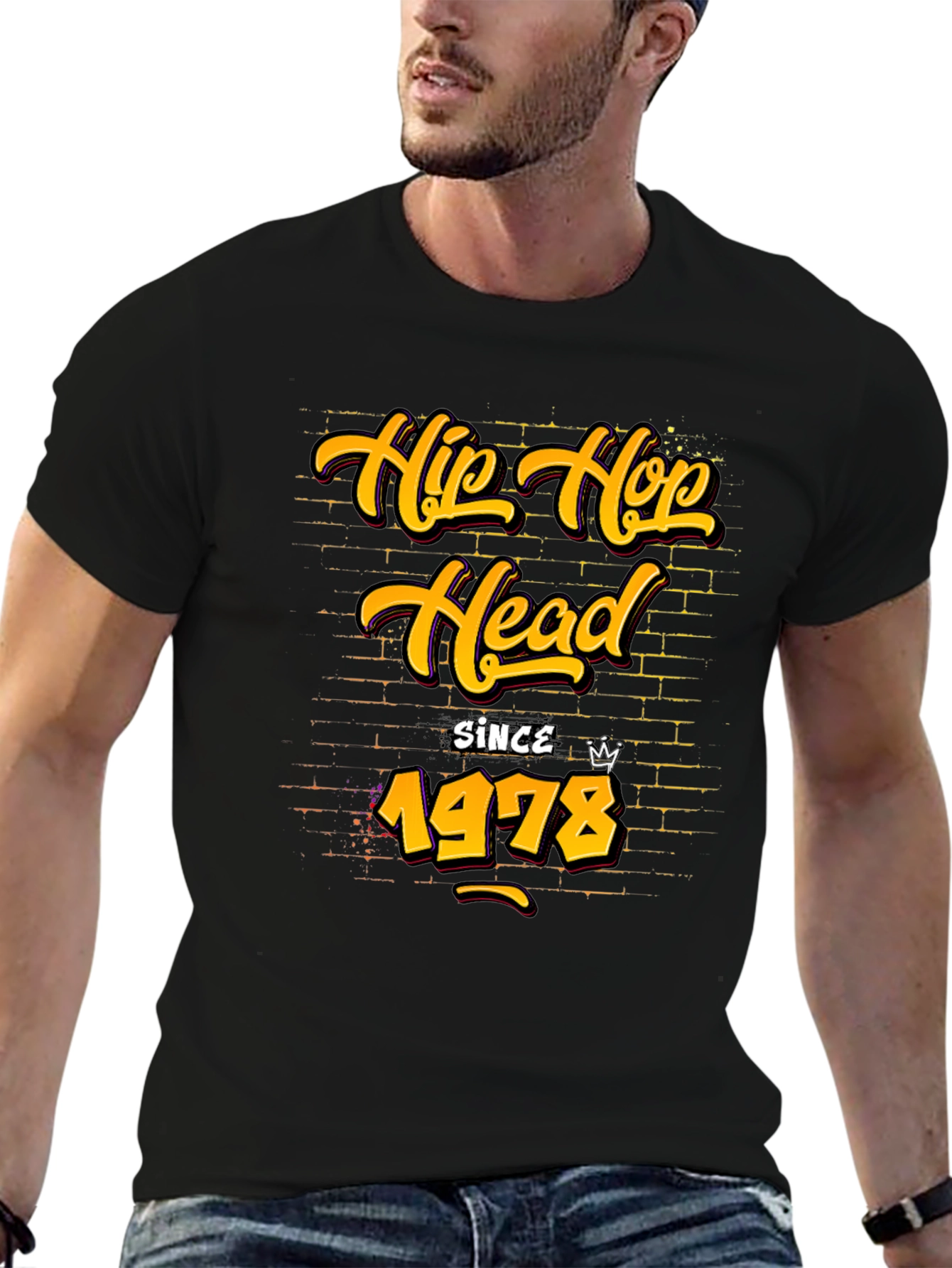 Hip Hop Head Since 1978 Black T-Shirt