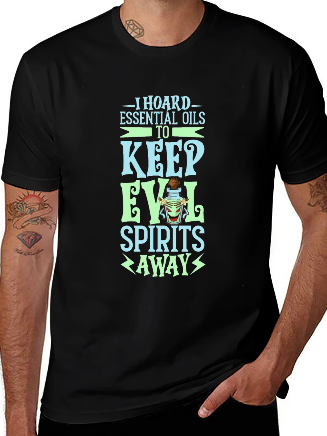 Essential Oils T-Shirt: Keep Evil Spirits Away