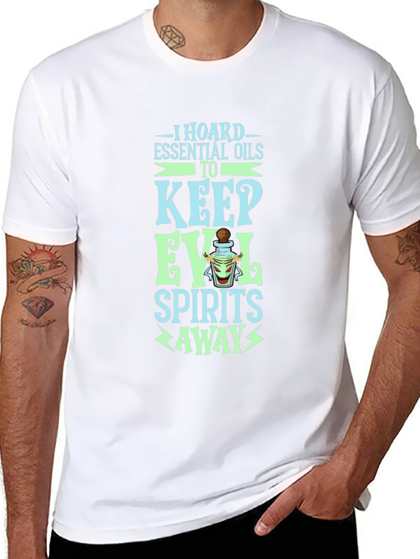Essential Oils T-Shirt: Keep Evil Spirits Away