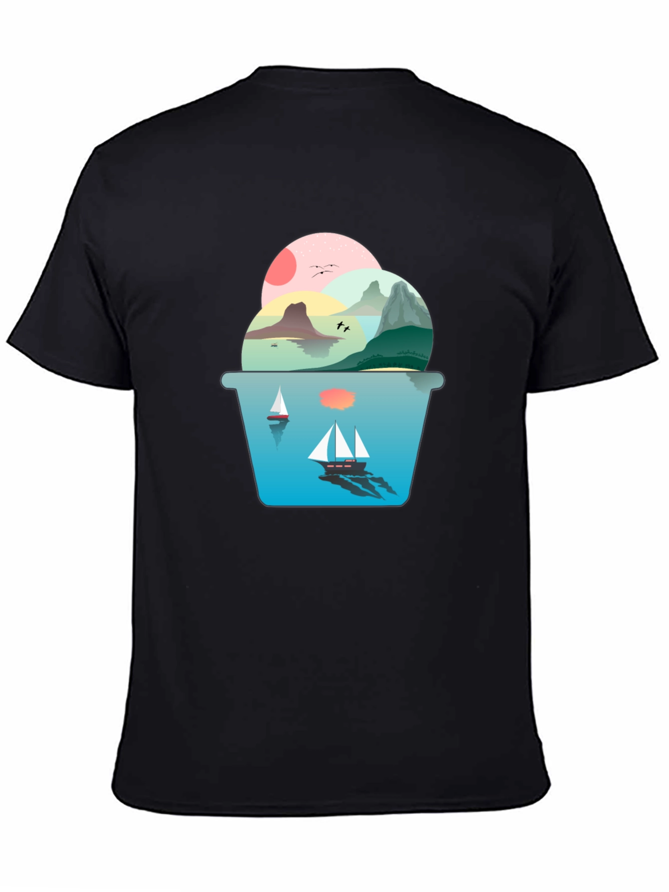 Scenic Seascape Graphic Tee - Coastal Dream Shirt