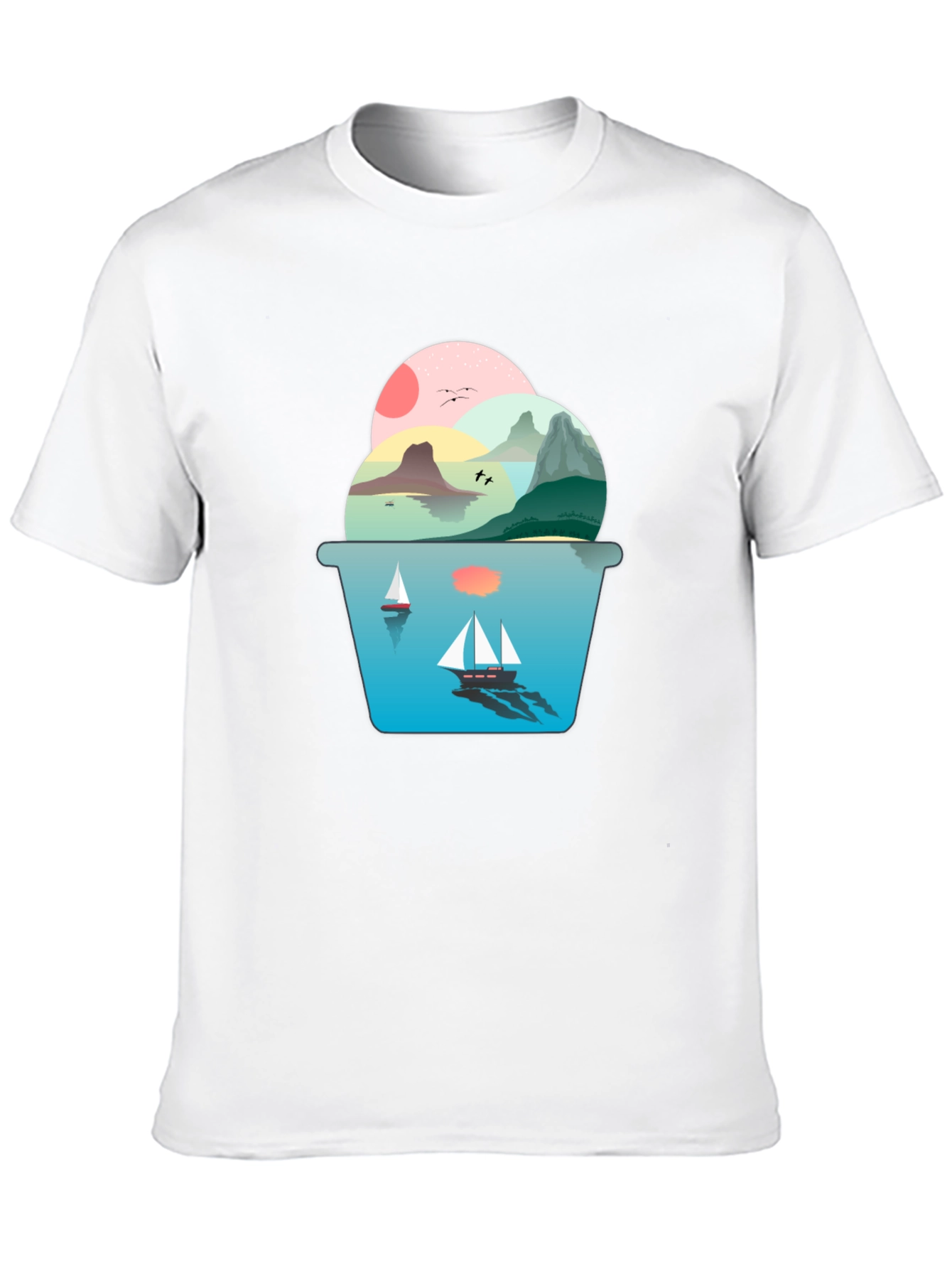 Scenic Seascape Graphic Tee - Coastal Dream Shirt