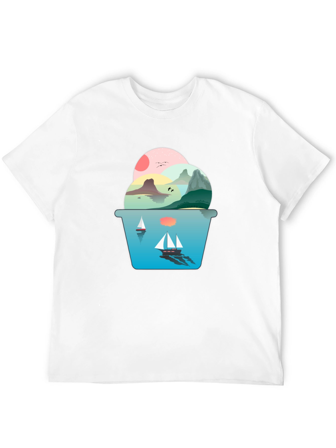 Scenic Seascape Graphic Tee - Coastal Dream Shirt