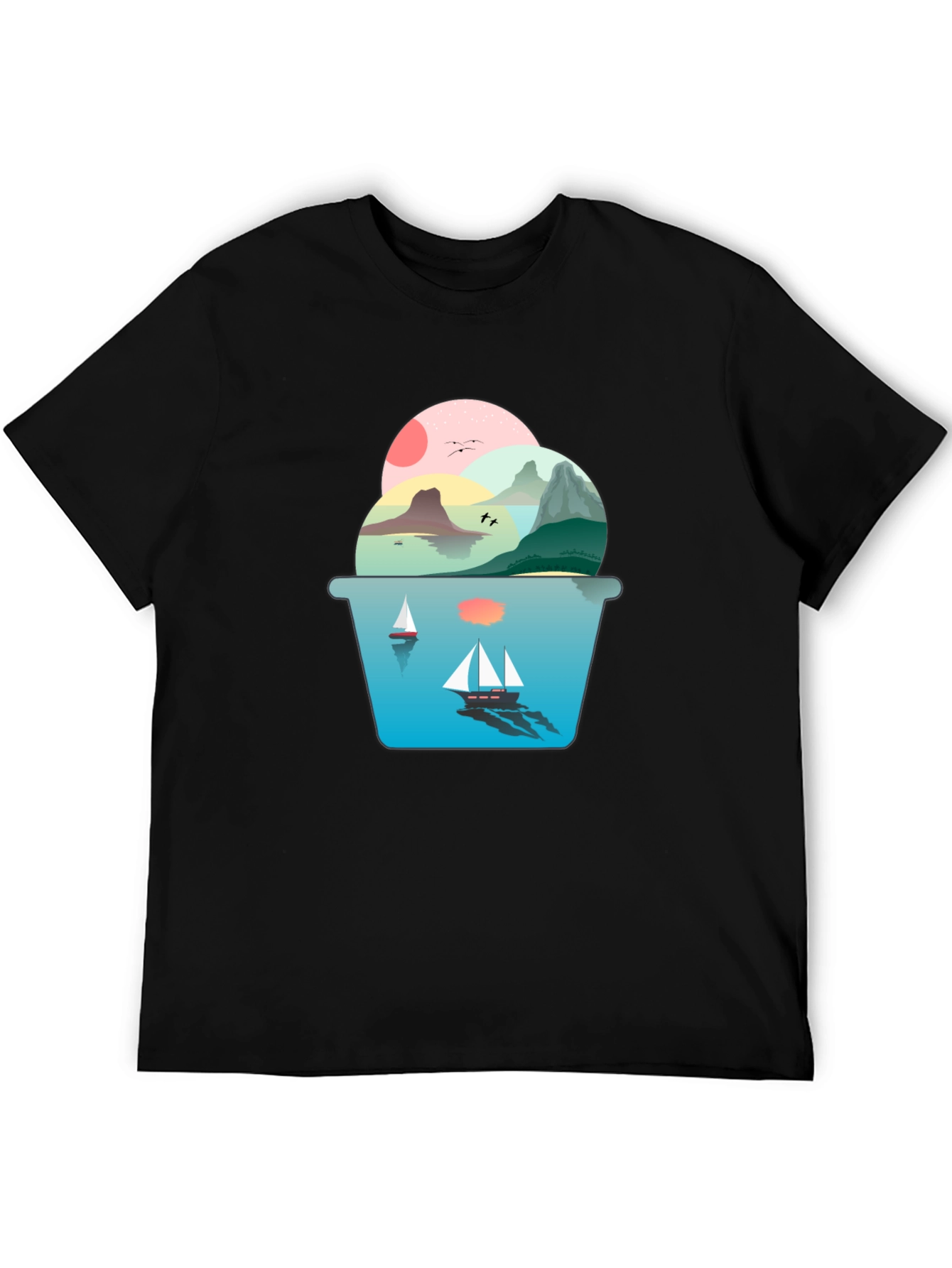 Scenic Seascape Graphic Tee - Coastal Dream Shirt