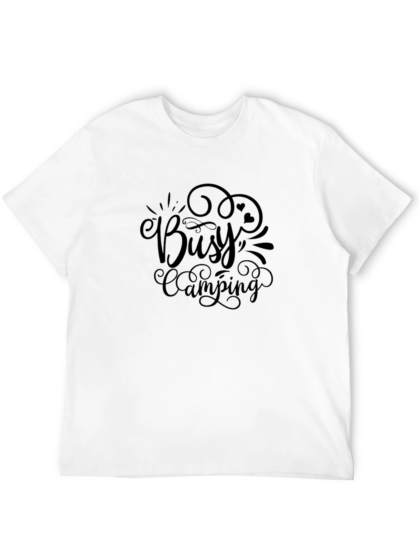 Busy Camping Black Graphic Tee