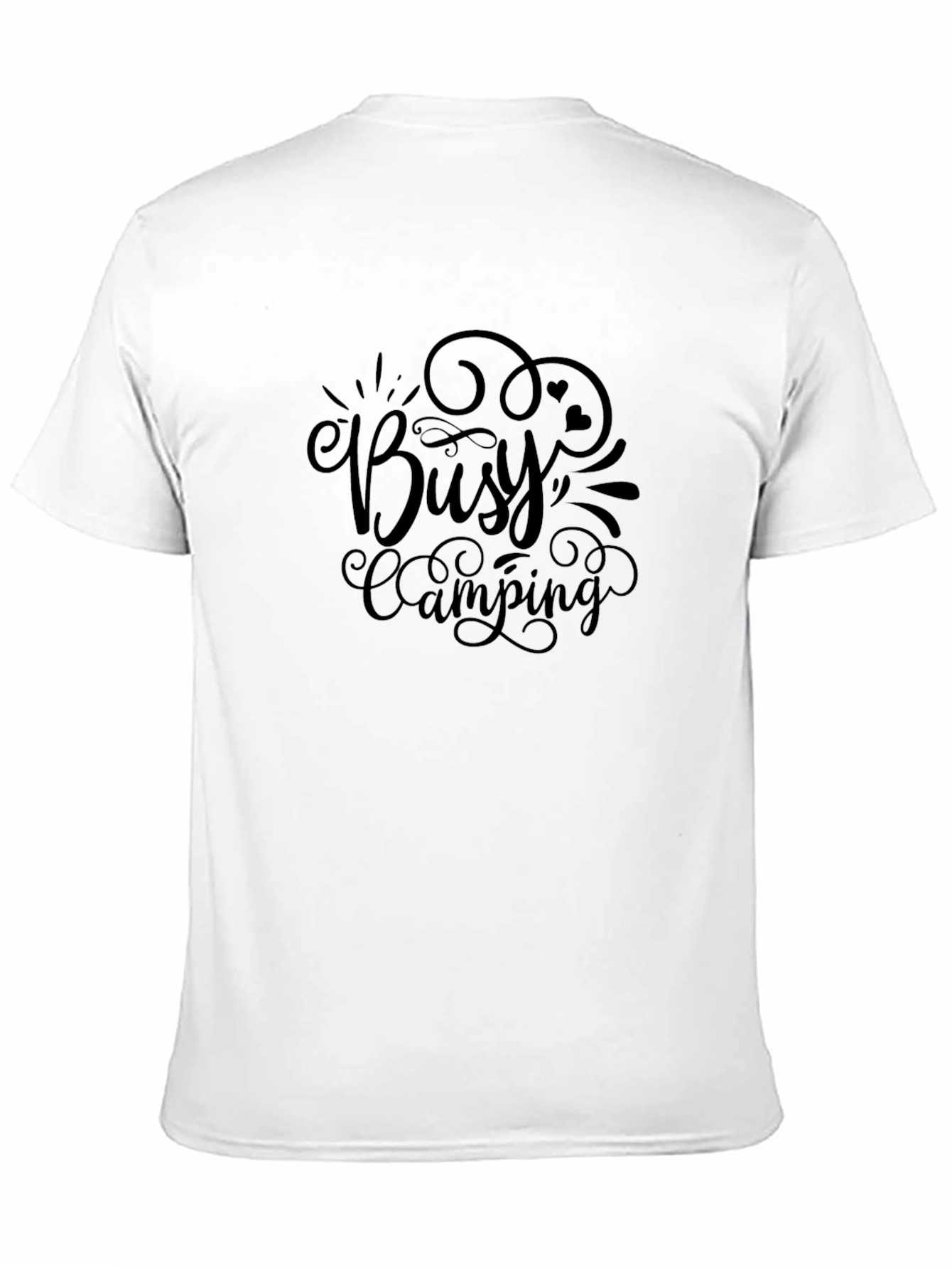 Busy Camping Black Graphic Tee