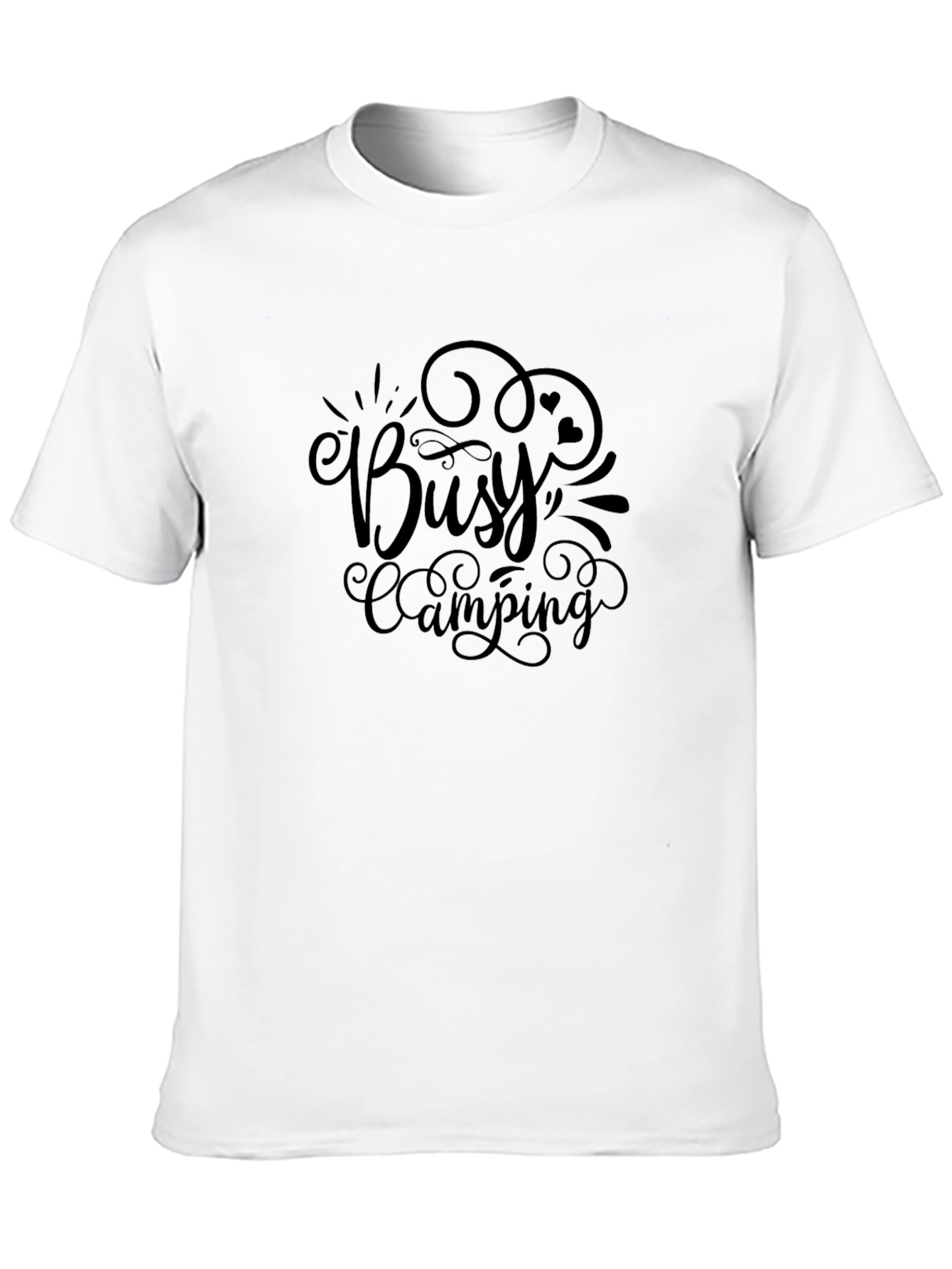 Busy Camping Black Graphic Tee