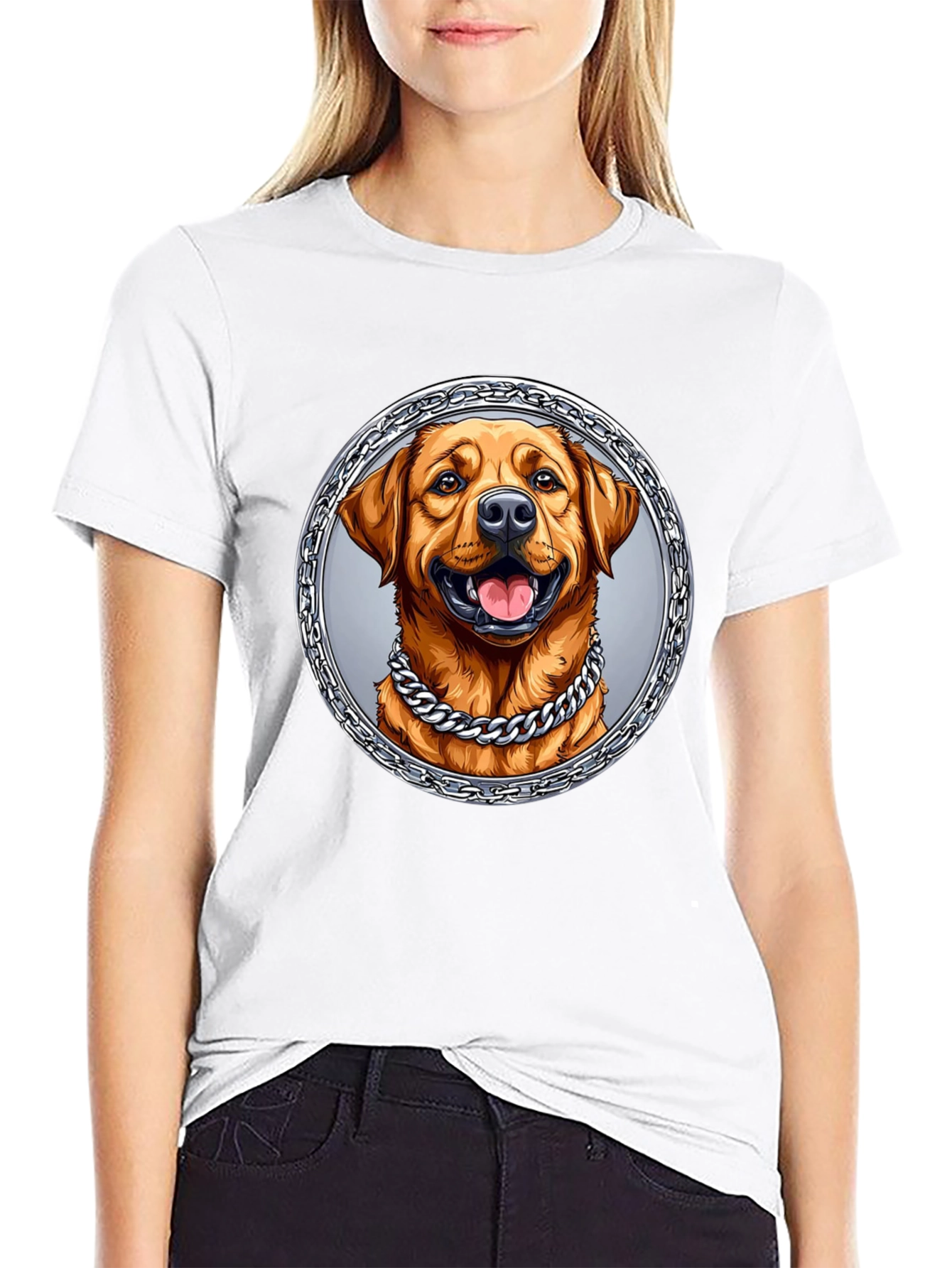 Dog Portrait Graphic Tee - Cool Chain Design