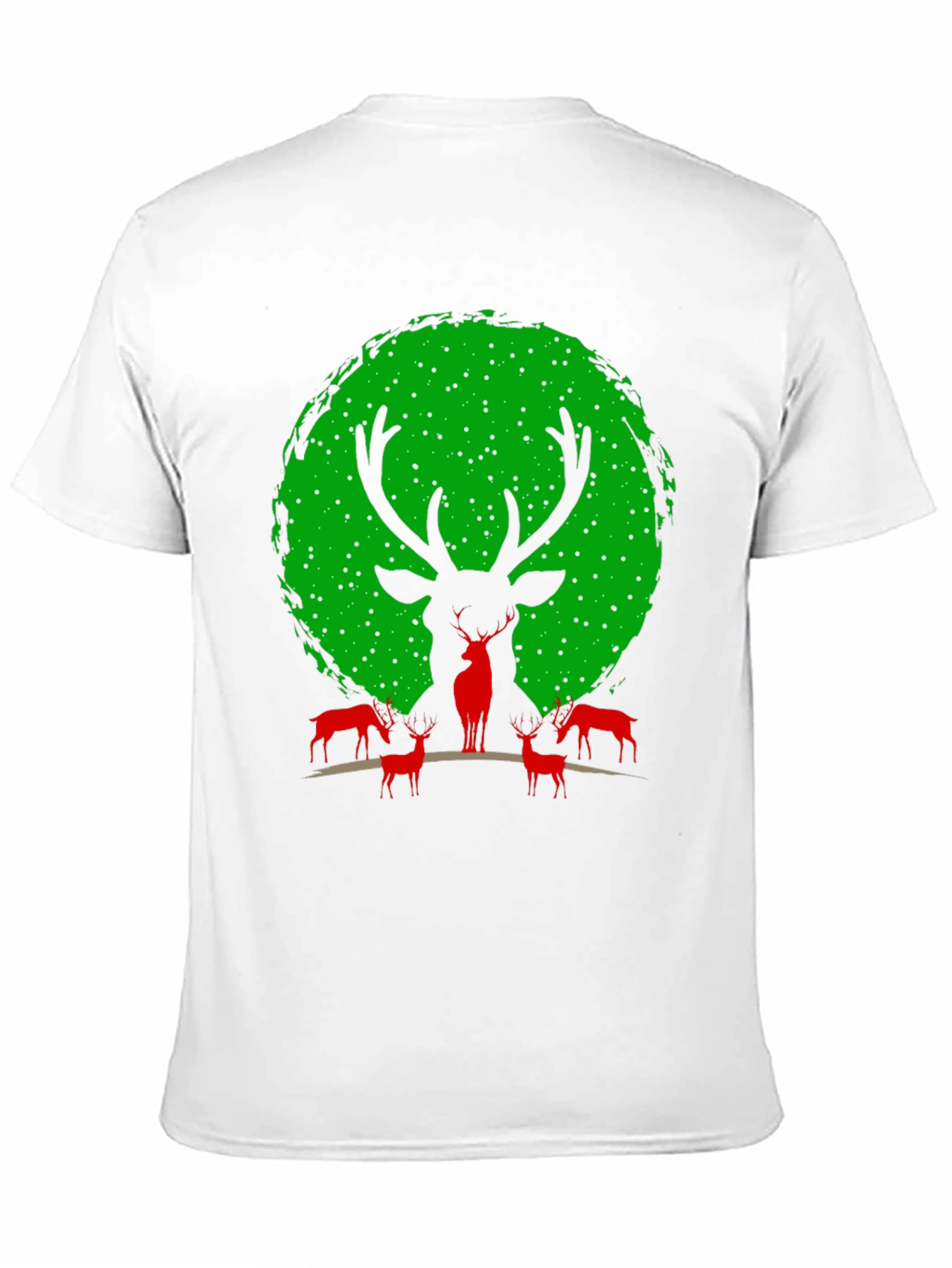 Reindeer Graphic Tee - Festive Christmas Shirt