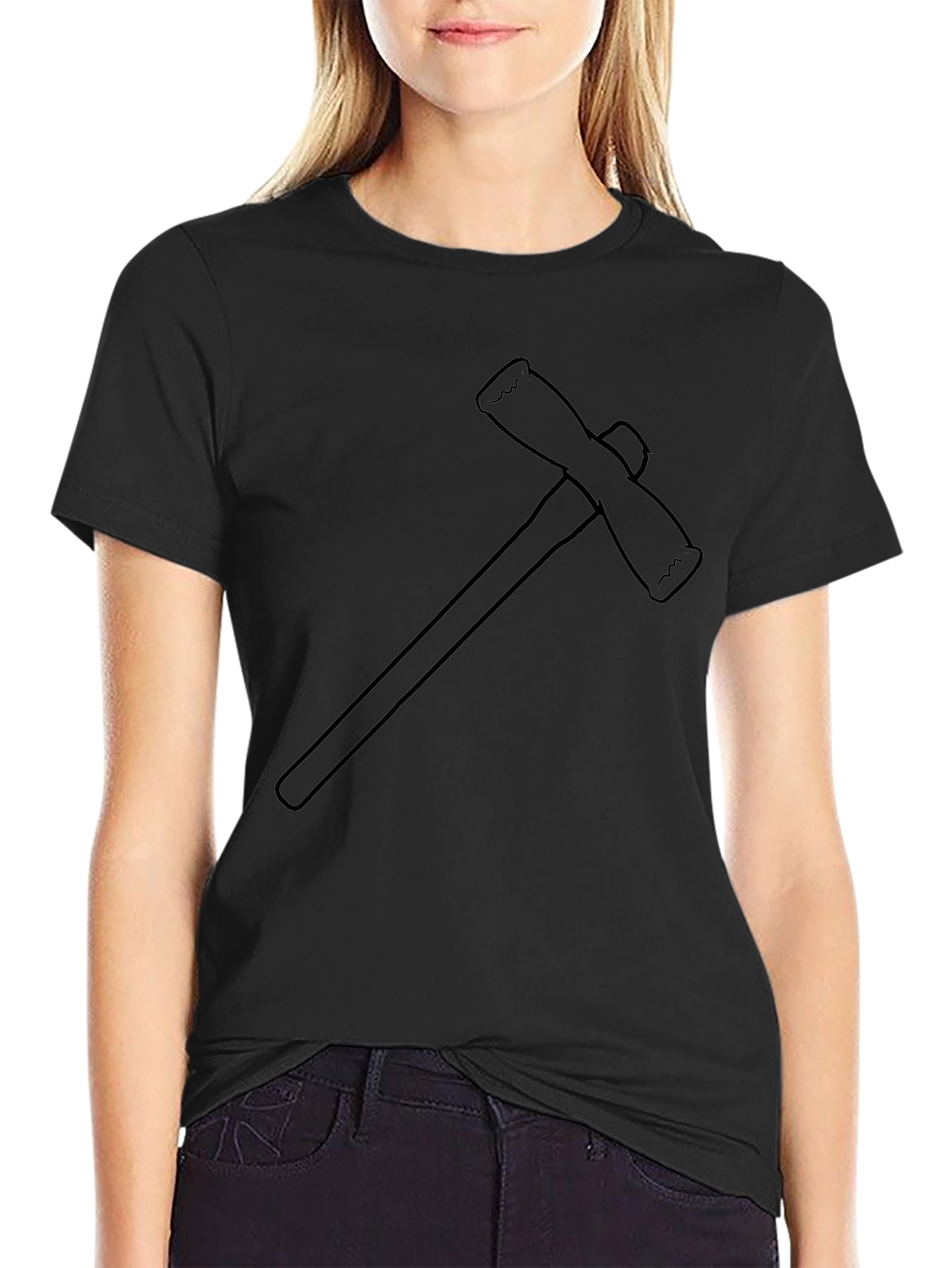 Axe Graphic Print Black T-Shirt