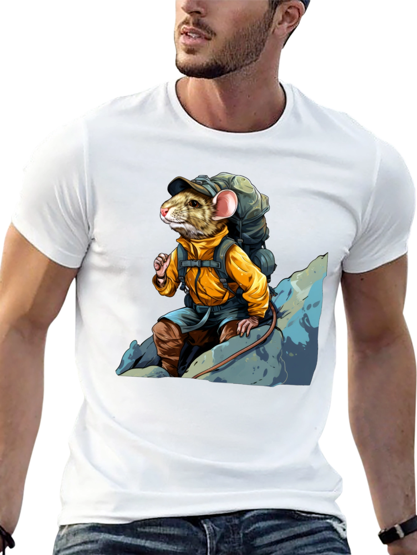 Hiking Rat Graphic Tee - Adventure Ready