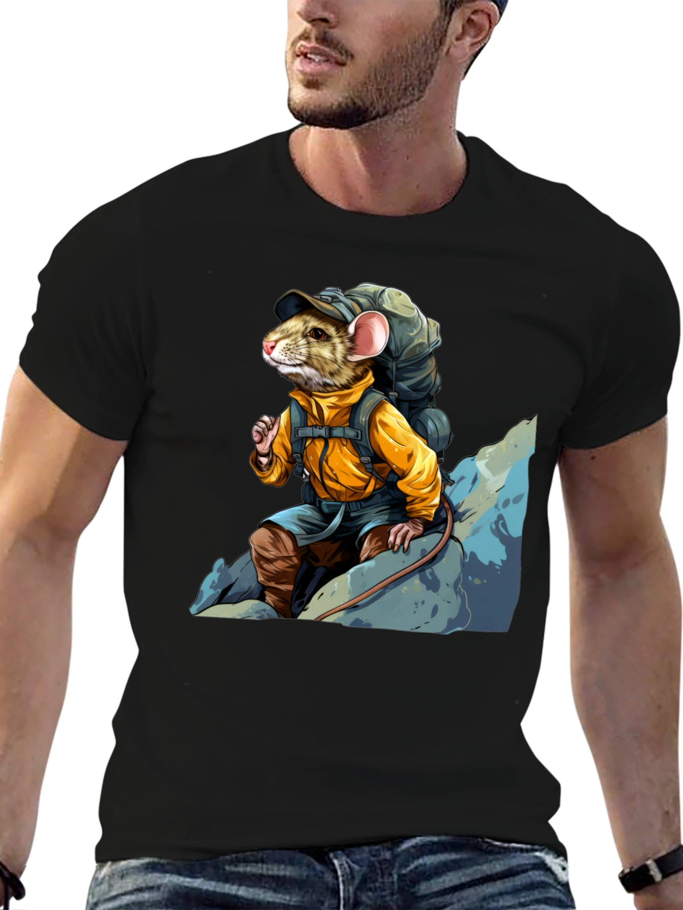 Hiking Rat Graphic Tee - Adventure Ready