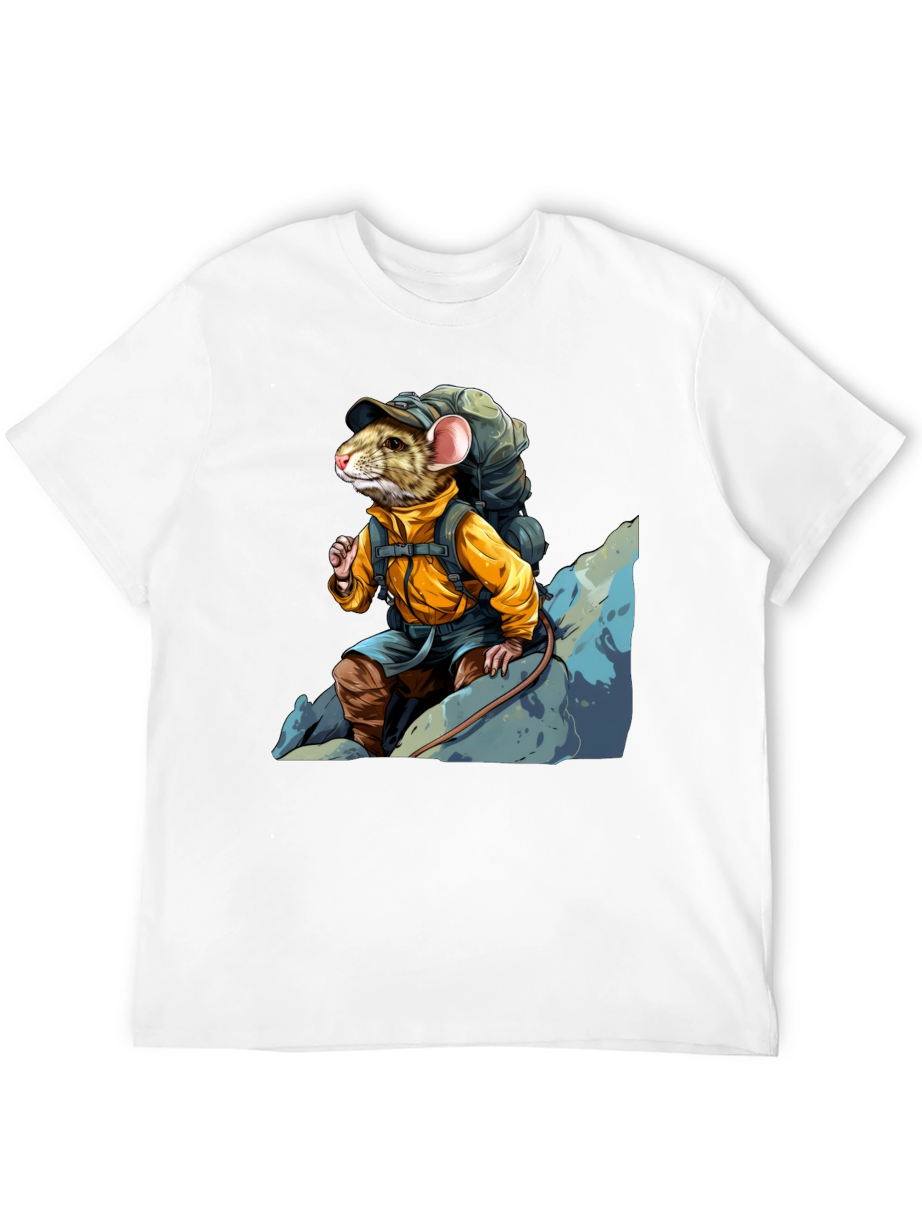 Hiking Rat Graphic Tee - Adventure Ready