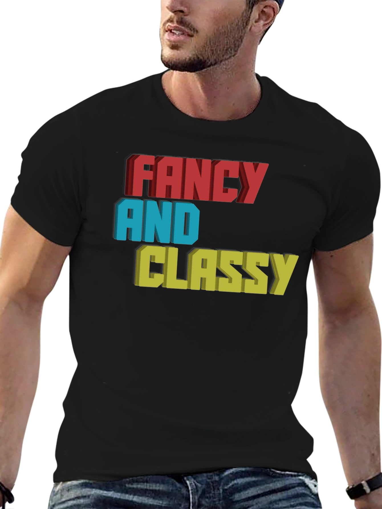 Fancy & Classy 3D Graphic Tee - Stylish Design