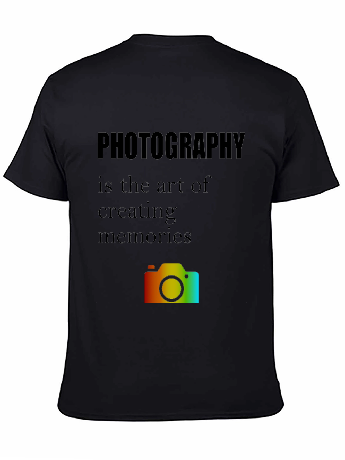 Photography Art Mens Black T-Shirt