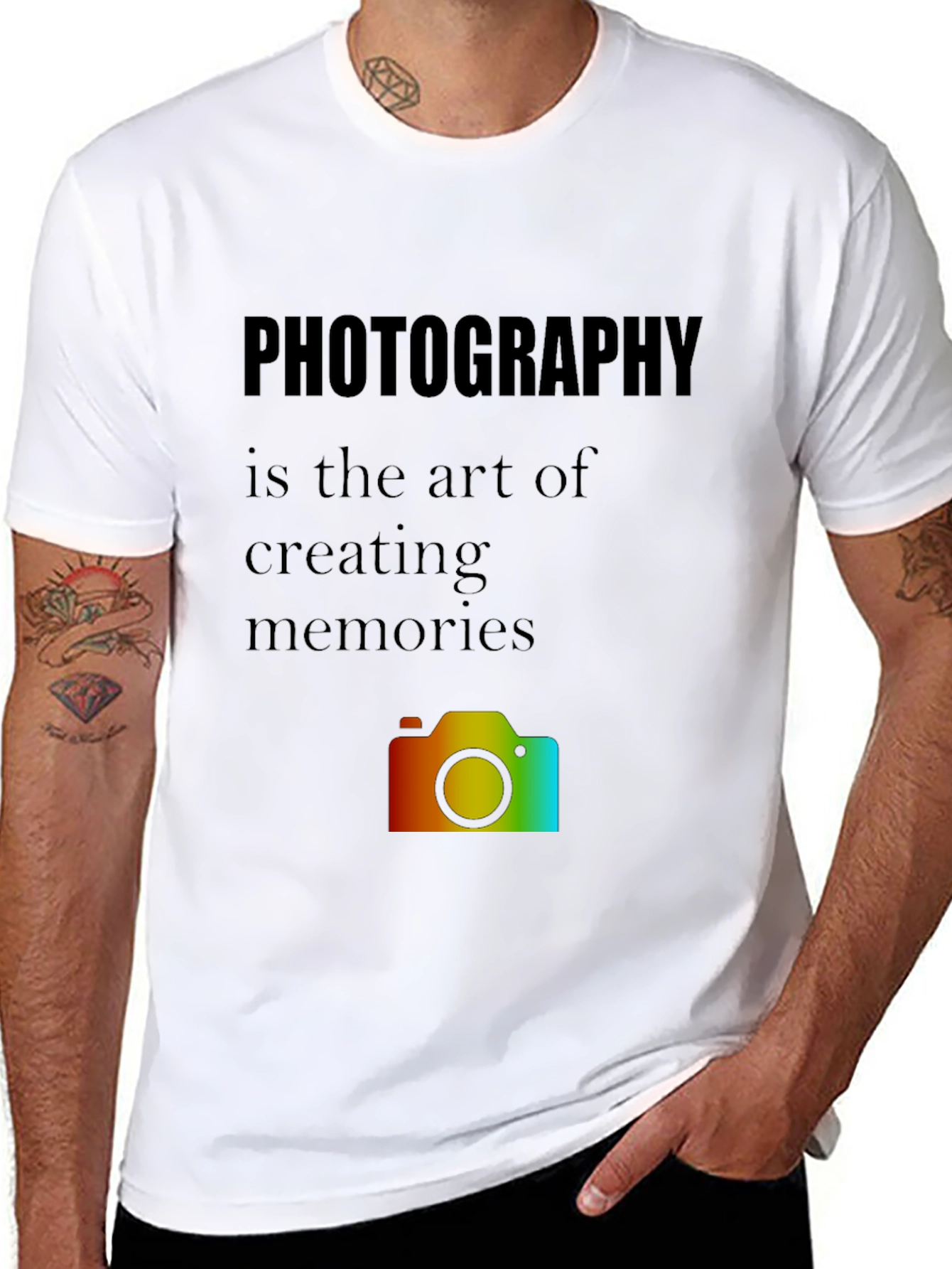 Photography Art Mens Black T-Shirt