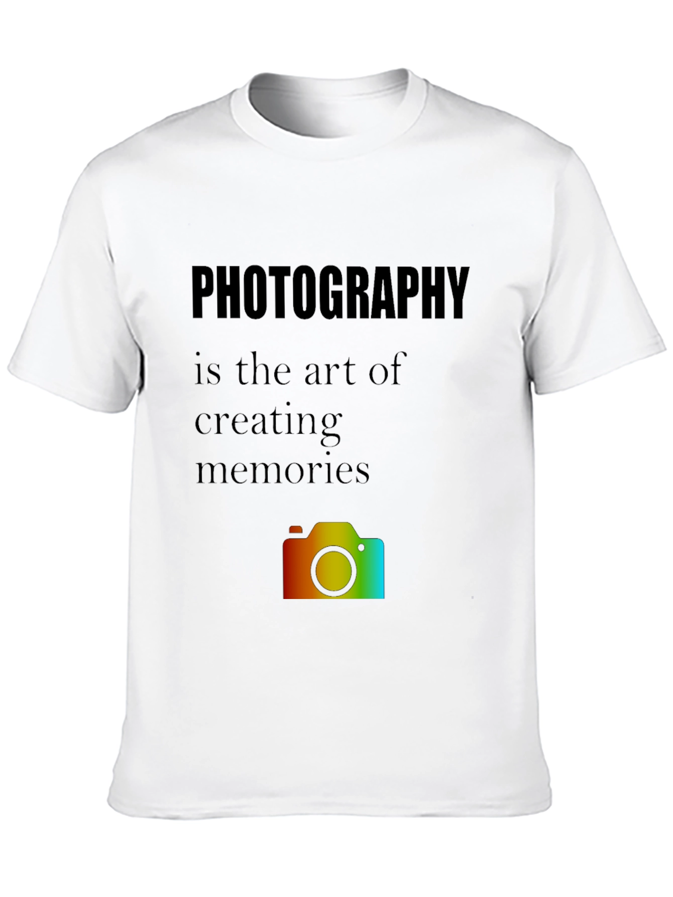 Photography Art Mens Black T-Shirt