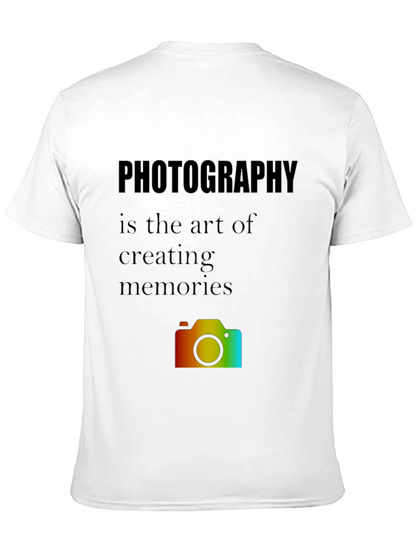 Photography Art Mens Black T-Shirt