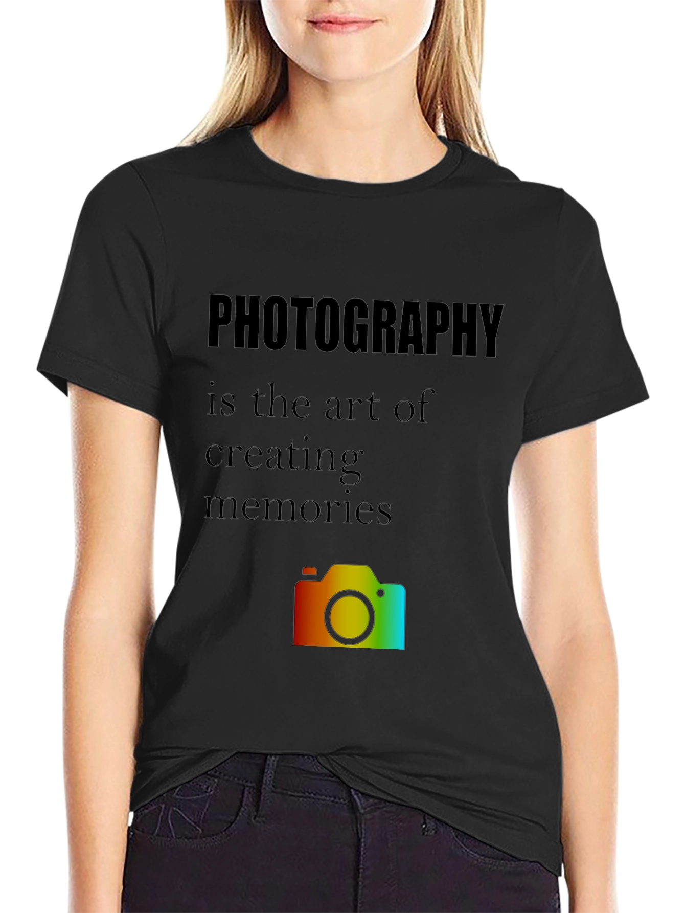 Photography Art Mens Black T-Shirt