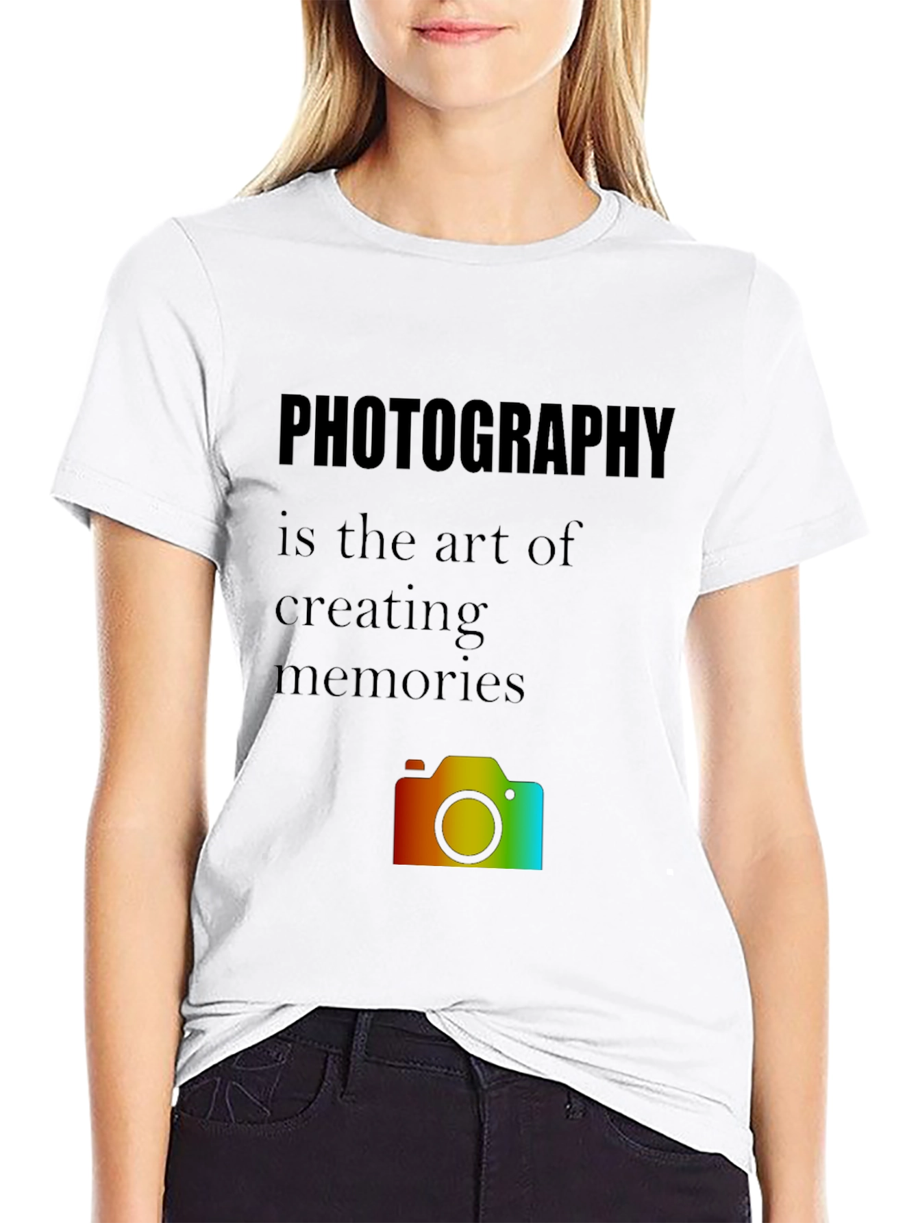 Photography Art Mens Black T-Shirt
